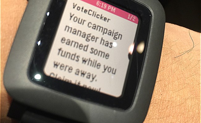 Vote Clicker notification